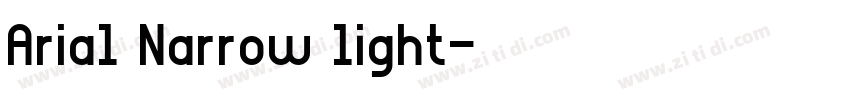 Arial Narrow light字体转换